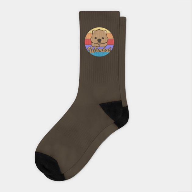 Retro Sunset Wombat Socks by HolidayBug