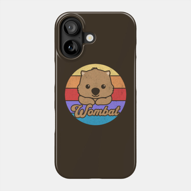 Retro Sunset Wombat Phone Case by HolidayBug