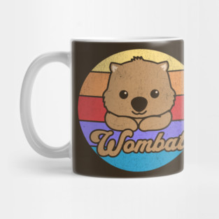 Retro Sunset Wombat Mug