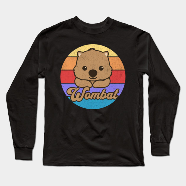 Retro Sunset Wombat Long Sleeve T-Shirt by HolidayBug