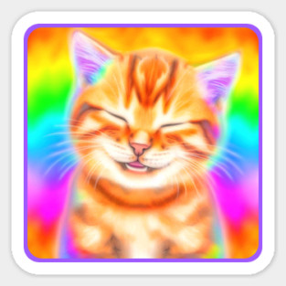 Smiling Cat Sticker