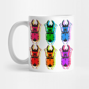 stag beetle colorful popart Mug