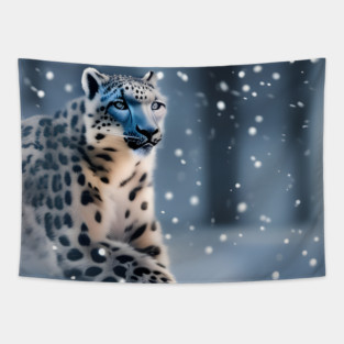 A Purrfect Snow Day Tapestry