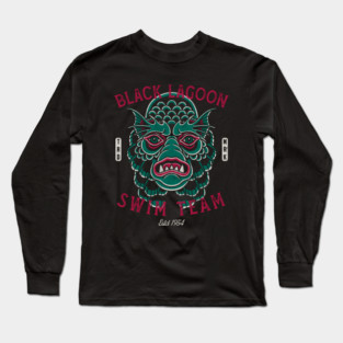 Black Lagoon Swim Team - Vintage Traditional Tattoo - Horror Long Sleeve T-Shirt