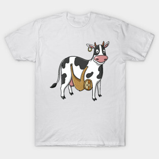 Cute Funny Dairy Cow Slow Sloth Pun Farmer Kids Gift T-Shirt