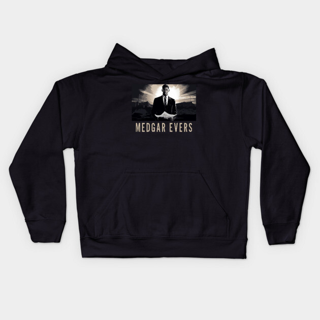 Medgar Evers Kids Hoodie by UrbanLifeApparel