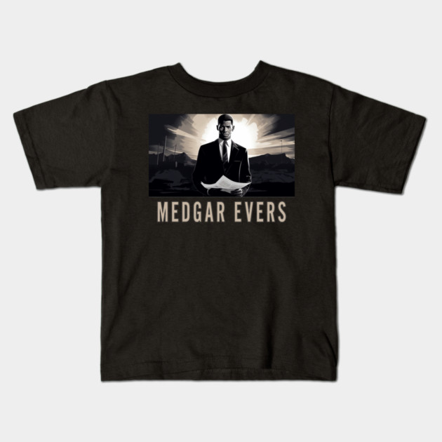 Medgar Evers Kids T-Shirt by UrbanLifeApparel