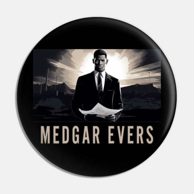 Medgar Evers Pin by UrbanLifeApparel