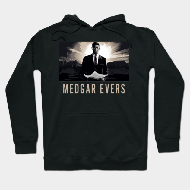 Medgar Evers Hoodie by UrbanLifeApparel