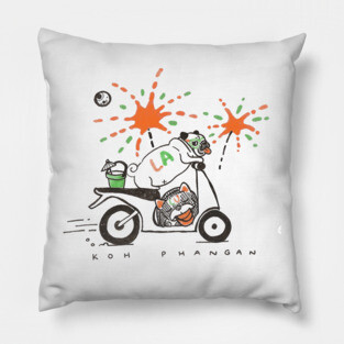 Full Moon Party-Goers Pillow