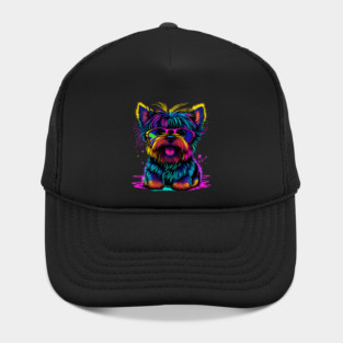 Synthwave Yorkie Hat