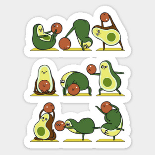 Avocado Yoga With The Seed Sticker