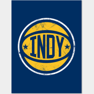 Indy Retro Ball - Navy Posters and Art