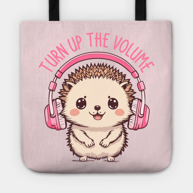 Turn Up the Volume. Hedgehog Edition Tote by filiposwear