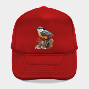 Nuthatch Bird On A Tree Branch 3.0 Hat