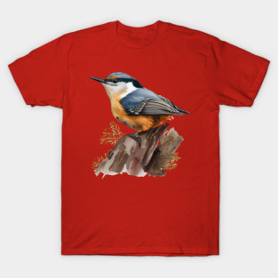 Nuthatch Bird On A Tree Branch 3.0 T-Shirt