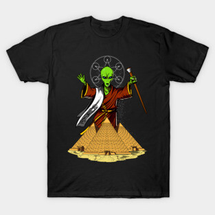 Alien Egyptian Pyramids UFO Anunnaki Conspiracy T-Shirt