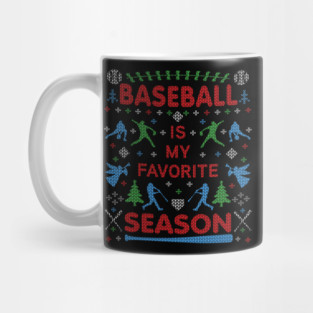 Funny Baseball Season Ugly Christmas Sweater Party Original Mug