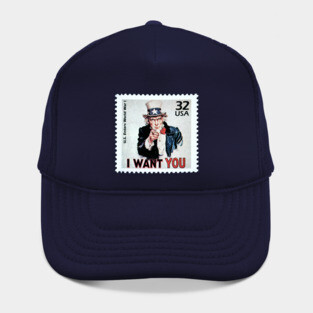 Uncle Sam "I Want You" Postage Stamp Hat