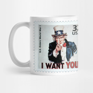 Uncle Sam "I Want You" Postage Stamp Mug