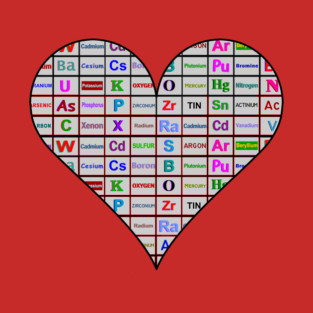 Chemistry Heart Elements T-Shirt
