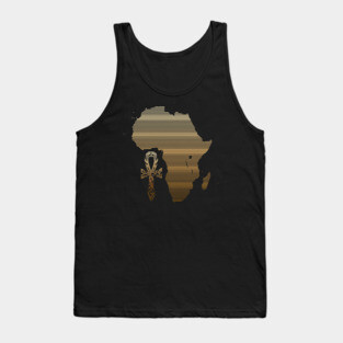 African Tribal Ankh Tank Top
