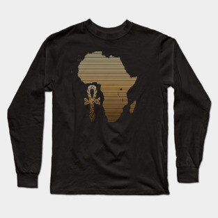 African Tribal Ankh Long Sleeve T-Shirt
