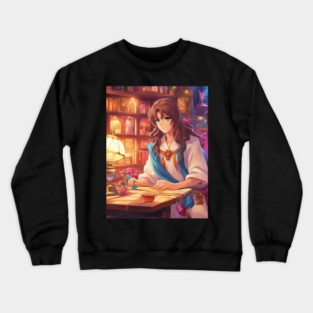 adventures ancient iconic anime with light Crewneck Sweatshirt
