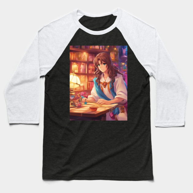 adventures ancient iconic anime with light Baseball T-Shirt by animegirlnft