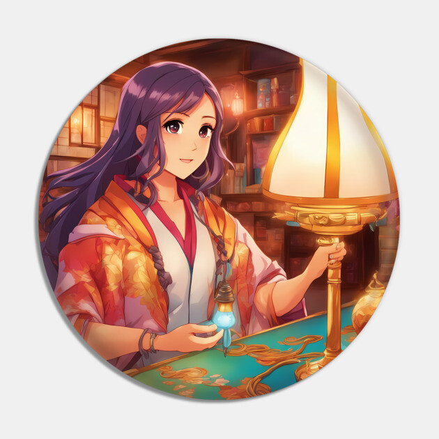 Japanese Anime Ancient Times Iconic kawaii  candle Lighter Pin by animegirlnft