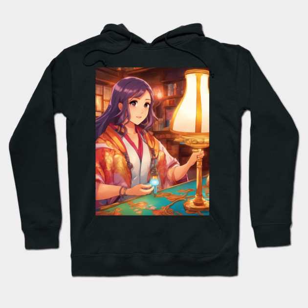 Japanese Anime Ancient Times Iconic kawaii  candle Lighter Hoodie by animegirlnft