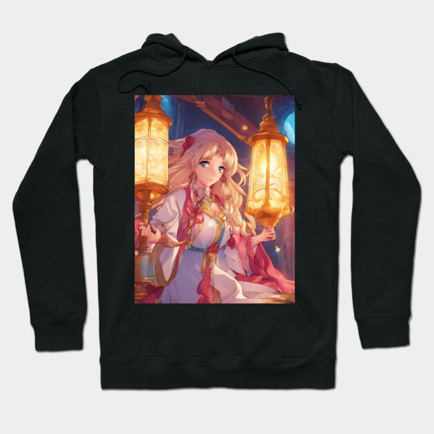 Anime Army handle Light Bold Japanese style ancient Hoodie by animegirlnft