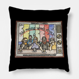 Front & Back Design Retro TV by Sacha! Pillow