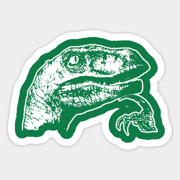 Philosoraptor Meme T-Shirt Sticker by dumbshirts