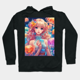anime Girl With Jelly Academy Pose Hoodie