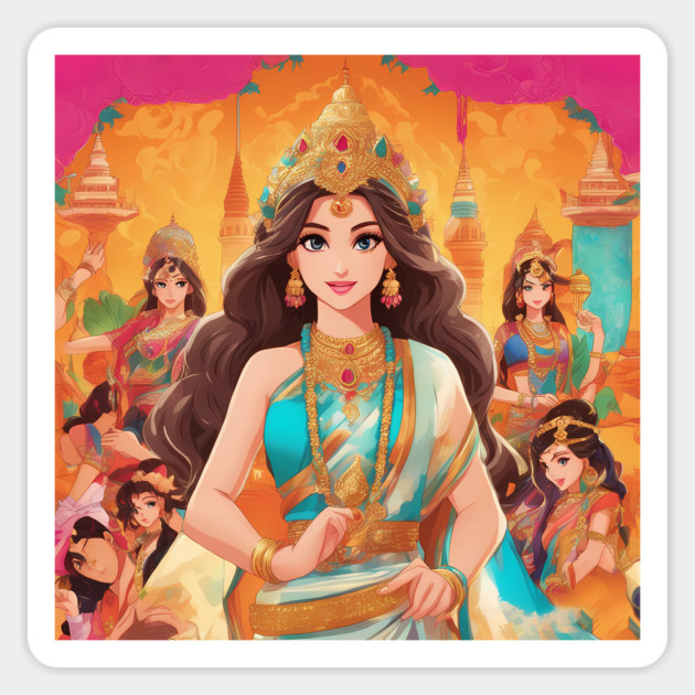 Top Queen anime  with crown on her head Sticker by animegirlnft