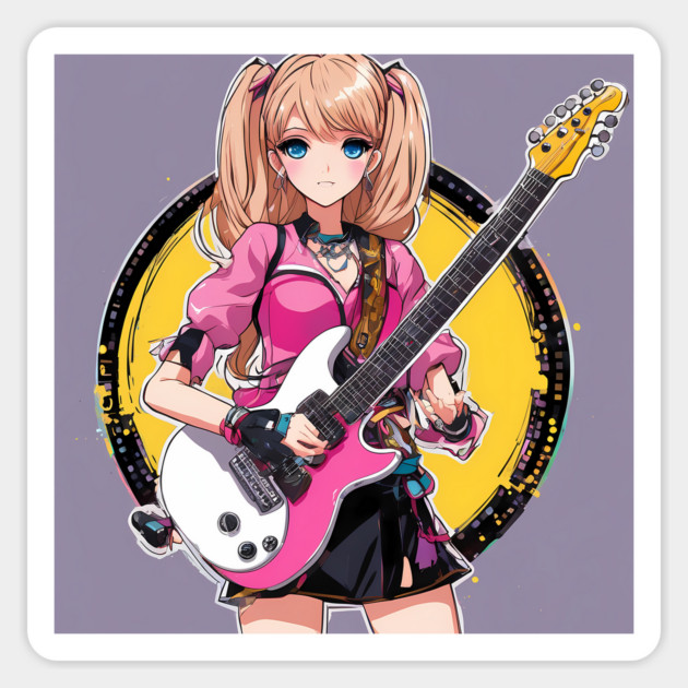 Guitar Legends Girl  Rock  Music Sticker by animegirlnft
