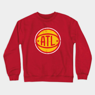 ATL Retro Ball - Red Crewneck Sweatshirt