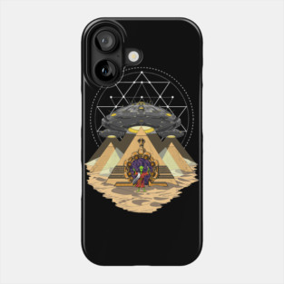 Egyptian Pyramids Alien Abduction Phone Case