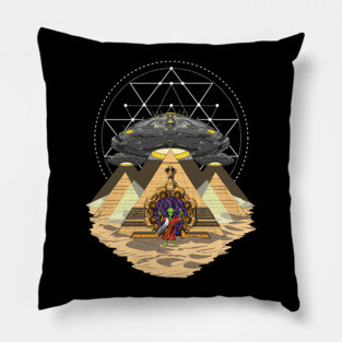 Egyptian Pyramids Alien Abduction Pillow
