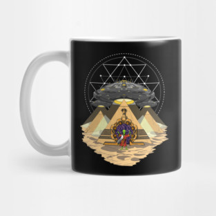 Egyptian Pyramids Alien Abduction Mug