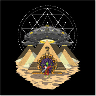 Egyptian Pyramids Alien Abduction Posters and Art