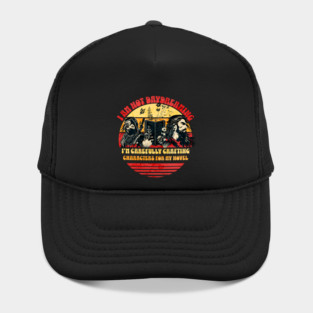 Funny Retro Not Daydreaming Author Hat