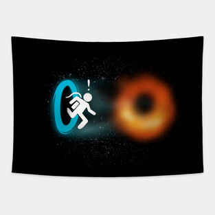 Black portal Video Game - Black Hole Physics - Funny Space Tapestry
