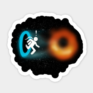 Black portal Video Game - Black Hole Physics - Funny Space Sticker