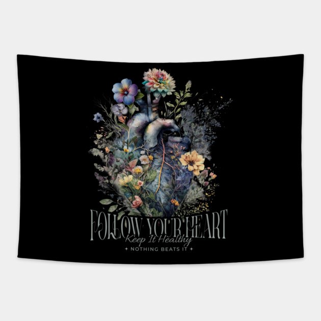 Heart Health Pun Tapestry by HolidayBug