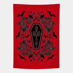 Vampire Damask Tapestry