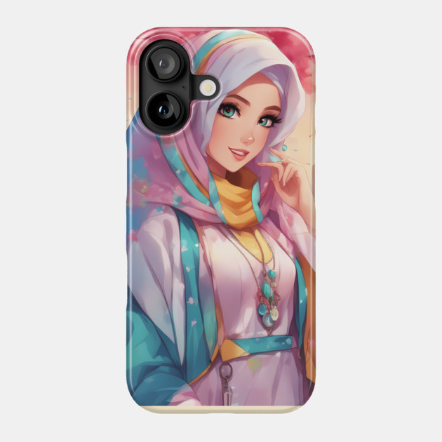 Muslim Anime Girl Hijab Phone Case by animegirlnft
