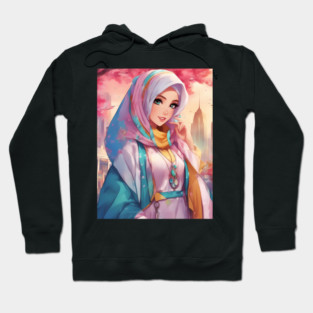 Muslim Anime Girl Hijab Hoodie