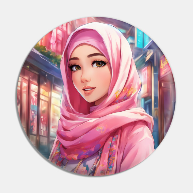 Muslim Hijab Anime Girl Pin by animegirlnft